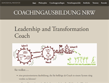 Tablet Screenshot of coachingausbildung-nrw.de